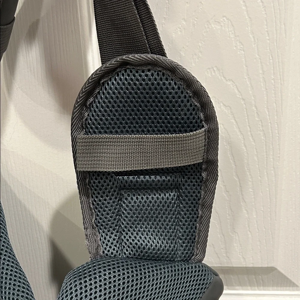 Small black and gray crossbody pet carrier
